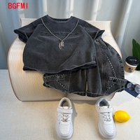 Heißer Verkauf Mode Baby Jungen Anzug Sommer Kleidung Kurzarm T-shirt Kurze Jeans 2 Stück Set Kinder Outfit 2-11Y kinder Kostüm