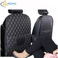 Child Car Seat Kick Pad - PU Leather Back Seat Protector Prevents Stains & Keeps Rear Seats Safe & Secure