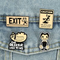 Horror Survival Game Enamel Pins Vintage Cartoon Character Brooches Badges Jewelry Gift for Players Fans Friends