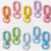 5pcs Colorful Metal Lobster Claw Clasps Swivel Lanyards Trigger Strap with Key Ring DIY Accessories for Bag Key Chains Connector