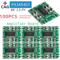 1-100pcs PAM8403 Mini Power Amplifier Board 2-Channels Stereo Audio Amplifier Module For Arduino 2.5V-5.5V 2*3W USB Power Supply