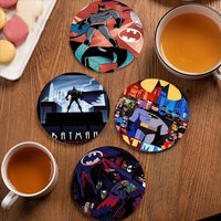 The Cool B-Batman Anime Coaster Wooden Drink Tray Suitable For Restaurants And Coffee Shops Easy To Wash And Clean
