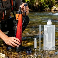 Filtre à eau extérieur 1 pièce, système de Filtration d'eau en paille personnel, purificateur d'eau de survie d'urgence pour Camping randonnée escalade