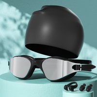 Adult Swimming Goggles with Anti-Fog & Waterproof Features - Comes with Swim Cap, Nose Clip and Ear Plugs swim goggles