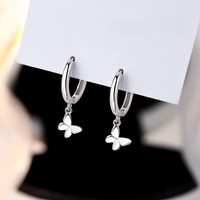 925 Sterling Silver Vintage Butterfly Earrings For Women Trendy Earring Jewelry Prevent Allergy Party Accessories Gift