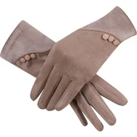 AliExpress HVATILAW Fashion Warm Suede Touchscreen Gloves For Women's Autumn Winter Warm Plus Velvet Thickened Outdoor Sports Cycling Driving Mitten