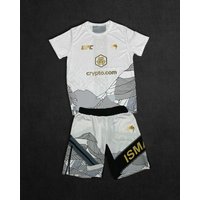 UFC # 322 Fighting Night IslamMakhachev Boxing Set 2026 Men MMA Oversized Breathable Speed Drying Fighting Short Sleeve Shorts