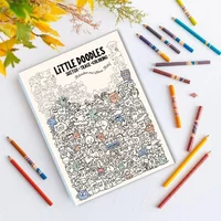 A4 Cute Pattern Coloring and Tracing Book Portable Hand Drawing Practice Focus Training Relaxation Art Book for All Ages
