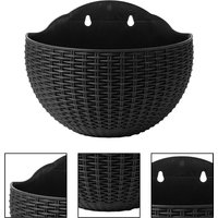 Flower Pot Wall Planter Half Round Wall Flowerpot Wall Decorations Hanging Basket Flowerpot For Balcony Planter Buckets