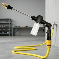 Portable High-Pressure Water Gun Adjustable for Car Washing Garden Sprinkler Foam Nozzle Hose Cleaner