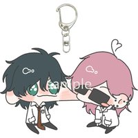 Yarichin Anime Keychain Yuri Ayato Acrylic Key Chain Yaguchi Kyousuke Key Ring Bag Pendant Ornament Cute Accessories Friend Gift