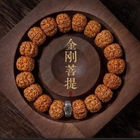 Tai Sui Vajra Bodhi Seed Bracelet Zodiac Guardian Deity Themed Wenwan Walnut Polishing Buddhist Beads Hand Jewelry Unisex