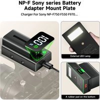 NP-F Adapter Plate Battery Charger For Sony NP-F750 NP-F970 NP-F960 NP-F990 NP-F980 Etc NPF Charger For BMPCC 4K 6K DSLR
