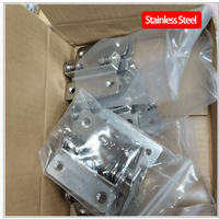 2pcs Stainless Steel 180 Degree Folding Hinge with Torque Stop Damping Shaft Adjustable Opening for Furniture
