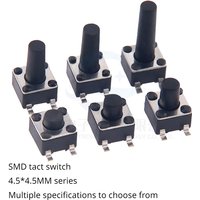 Tact switch 4.5*4.5*3.5-12mm patch four-pin 4.5x4.5 micro button copper pin button reset