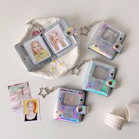 Cute Laser 2 Inch Photo Album Kpop Photocard Collection Book Photobooth Storage Binder Sparkle Pendant