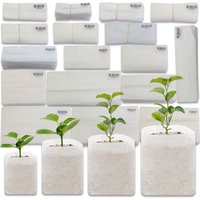 RBCFHI 50PCS Biodegradable Grow Bags Different Big Sizes Plant Seedling Nursery Pockets Non-Woven Folding Pouch Garden Pots
