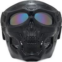 AliExpress Cycling Colorful Goggles Motorcycle Skull Mask Riding Windproof Full Face Mask Paintball Game Tactical Protective Helmet Mask