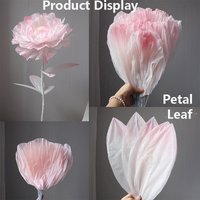 10pcs Artificial Giant Peony Petal Leaf Material Semi-finished Handmade DIY Large Paper Art Flower Home Wedding Decoration