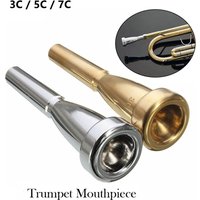 New 3C 5C 7C Professional Trumpet Mouthpiece, Gold Silver Plating Design, Exceptional Craftsmanship, Suit For Advanced Player