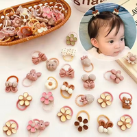 50PCS to 10PCS Lot Cute Cartoon Rabbit Hair Band Girls Elastic Hair bands Headwear Kids Hair Accessories Hairwear Mixed Style
