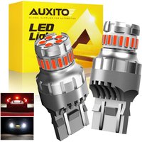 AUXITO 2Pcs 7443 LED Canbus Brake Light T20 W21/5W W21W 7440 LED Bulb No Error Strobe Flash Red White DRL Tail Reversing Lights
