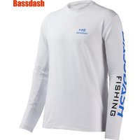 Bassdash Long Sleeve Men Fishing Shirts Tee Summer UV Sun Resistant Breathable Ultrathin Feel Cold Dry