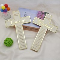 1 Stück personalisiertes hölzernes Taufeskreuz/Babyparty/Kinderzimmerdekoration/individuelles Taufegeschenk/Osterndekoration/Gebetskreuz/Taufgeschenke