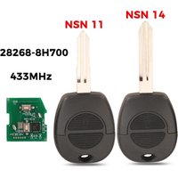 jingyuqin 28268-8H700 433MHz For Nissan Patrol Navara X-Trail Serena Primera Micra Almera No Chip 2BT Control Remote Car Key Fob