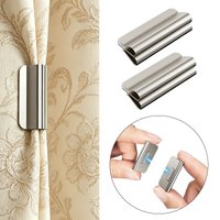 Magnetic Curtain Clips Drill-Free Strong Magnetic Curtain Clips Prevent Light Leaking for Living Room and Bedroom Curtains 5Pair