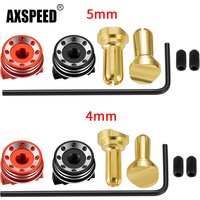 AXSPEED 1Set 4.0mm/5.0mm Brass Bullet Banana Plug RC Car Lip Battery Connector with Metal Heat Sink for RC Model Cars