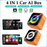 2026 NEW Upgrade 4 In1 Wireless Carplay Mirror Link Adapter Wired to Wireless Android Auto Plug & Play For Wired Carplay