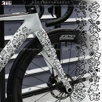 Cartoon Graffiti Cat Bicycle Stickers Frame Top Tube Decorative Reflective Waterproof Cycling MTB Road Bikes Frames Stickers