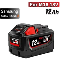 6Ah/9Ah/12Ah für Milwaukee M18 Akkus 18650 tablettenlose Zellen Hochleistungs-Lithium-Ionen-Akku 18V