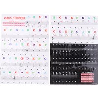 1Pc Piano Keyboard Stickers For 37 49 54 61 88 White And Black Keys Music Electronic Piano Keyboard Note Stickers