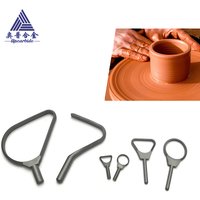 5Pcs/Set Carbide Clay Sculpture Engraving Tool DIY Ceramic Handicrafts Texture Modeling Toroidal Tool Head without Handles