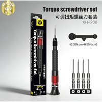 XUANHOU XH-200 Adjustable torque screwdriver set with 1.2 2.5 Phillips/0.8Torx /0.6Y 4Pcs screwdriver bit for iPhone Repair Tool