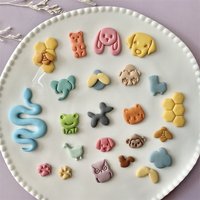 Bear/Rabbit/Dog/Bee/Elephant/Frog/Snake/Monkey/Cat/Owl Shape Animal Clay Cutters Polymer Cutting Mold for Jewelry Pendant Making