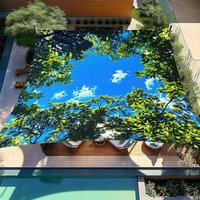 Vibrant Natural Green Leaf Canopies Outdoor Awnings and Sky View Shades โ UV50 + Protection, Easy to Install/Store, Serene Ga