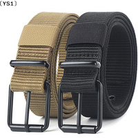 〔YS1〕Mens Belt Porous Canvas Pin Buckle Leather Belt Outdoor Sports Belt Womens Trendy Eyelet Belt Jeans Belt For Men Women