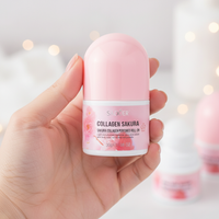 SADOER Sakura Collagen Roll-On Deodorant Light Fragrance Eliminates Sweat & Body Odor Convenient Portable for Daily Use 1/2/3pcs