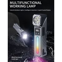 AliExpress JIASHUAIXIN corner multi-function flashlight colorful atmosphere light magnetic flashlight work light headlight bicycle light