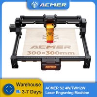 ACMER S2 Laser Engraver and Cutting Machine Blue Light Diode Working Area 300x300mm CNC Wood Cutting tools DIY Logo Printer