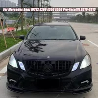 Gloss Black Car Front Grille Hood Bumper Grill Cover For Mercedes Benz W212 E200 E350 E550 Pre Facelift GTR 2010 2011 2012 2013