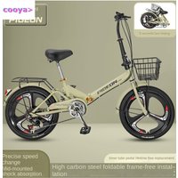 AliExpress smvp Cooya Folding Bicycle Lightweight Portable Men's And Women's 20 Inch Variable Speed Adult Student Bike Variable Speed Pedal Bike