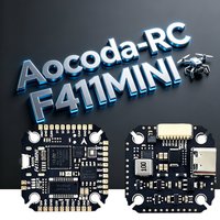 Aocoda-RC F411MINI AOCODARCF411AIO Flight Controller OSD Barometer 2MB Black Box For Crossing Aircraft Model FPV Drone