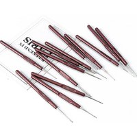 Mini Extra Thin Crochet Hook Yarn Knitting Tool Lace Thread Needle Pen Style Craft Kit Handy Stitch Implement for Hat Shoe