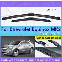 For Chevrolet Equinox MK2 2010 2011 2012 2013 2014 2015 2016 2017 Front Wiper Blades Brushes Clean Window Car Accessories 24"17"