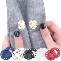 5 Pairs Sewing Metal Buttons Magnet Stone Colorful Automatic Magnetic Snap Buttons Invisible Suitcase Bag Coat Buckle DIY Craft