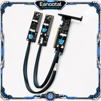 MCIO 5.0 to PCIe 5.0 X16 Expansion Kit Dual MCIO 8i Riser Adapter Card with 2 Backplane Boards 500mm Cable